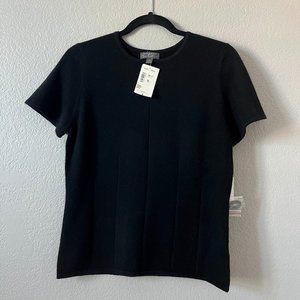 New 100% Cashmere Pointelle Black Sweater